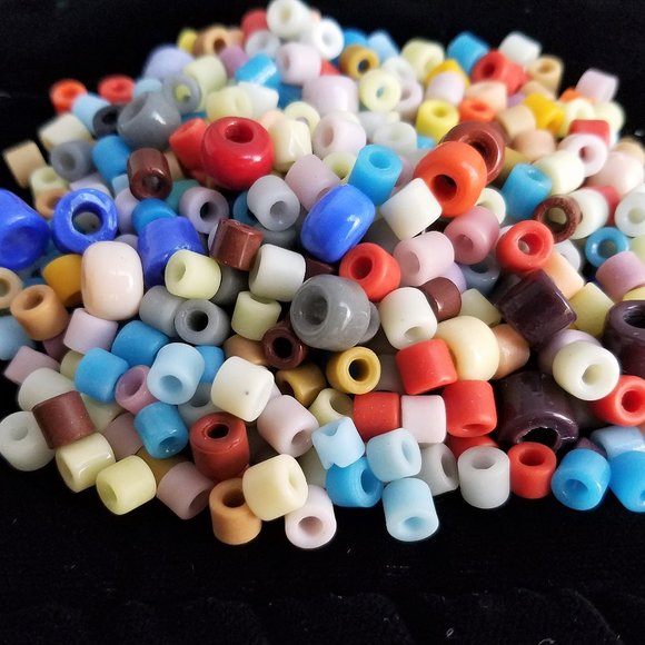 300+ Czech Glass BEADS ASSORTED COLORS Mixed Pony 6 mm & Crow 9 mm - Picture 1 of 11
